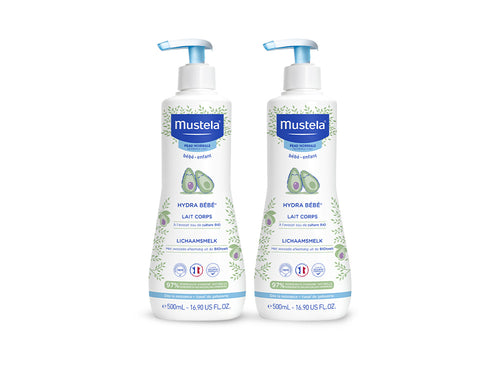 x2 Hydra bébé latte corpo 500ml - Mustela Italia - 1