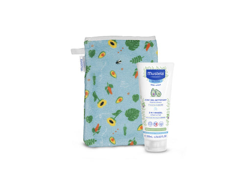 Guantino da bagno + 2 in 1 Gel detergente - Mustela Italia - 1