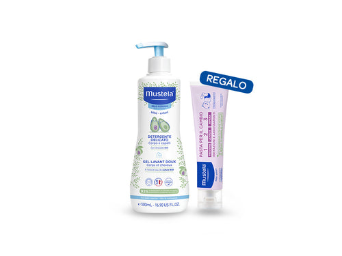 Detergente delicato - 500ml - in regalo la Pasta cambio 50ml - Mustela Italia - 1