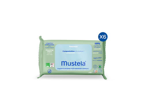 x6 Salviette compostabili profumate - Mustela Italia - 1