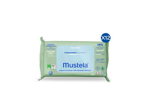x12 Salviette compostabili profumate - Mustela Italia - 1