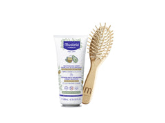 Shampoo balsamo nutriente e districante + Spazzola ovale capelli - Mustela Italia