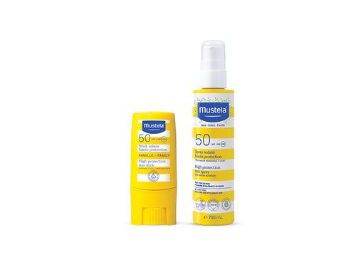 Stick solare SPF50 + Spray Latte solare 200ml SPF 50 - Mustela Italia - 1
