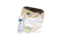 Bavaglino in cotone + Fluido detergente senza risciacquo 100ml - Mustela Italia