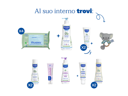 Cesto con fiocco nascita rosa in omaggio - Mustela Italia - 6