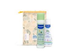 BABYZzz Talco di riso fluido + Detergente delicato 100ml + Trousse in cotone - Mustela Italia