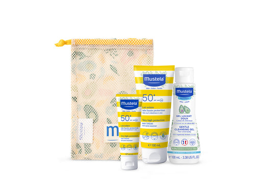 Trousse + Latte solare 100ml + Latte solare 40ml + Detergente delicato 100ml - Mustela Italia - 1