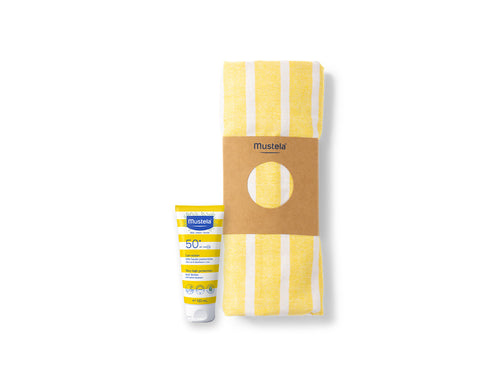 Telo mare in omaggio + Latte solare 100ml SPF 50+ - Mustela Italia - 1